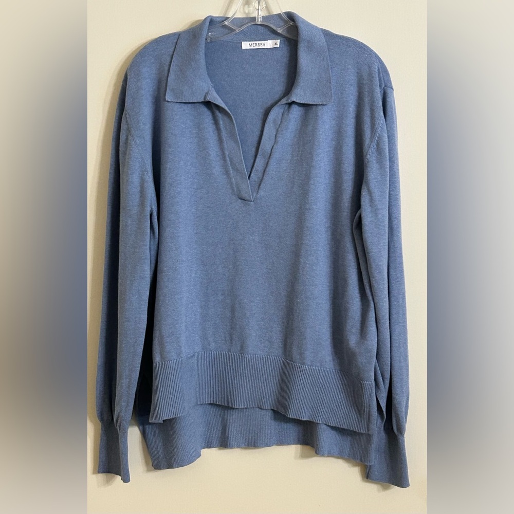 Vince Women's V-Neck Sweater in Blue